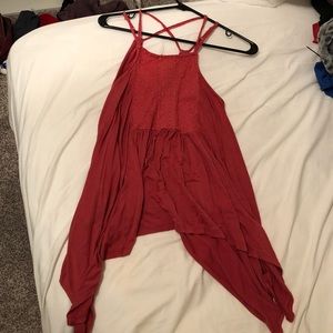 Rose Color Spaghetti Strap Top